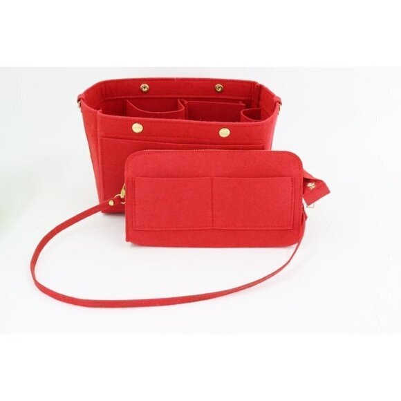 2 Purse Organizer Insert for Louis Vuitton speedy 30 MM & Neverfull GM XL RED - Picture 5 of 12